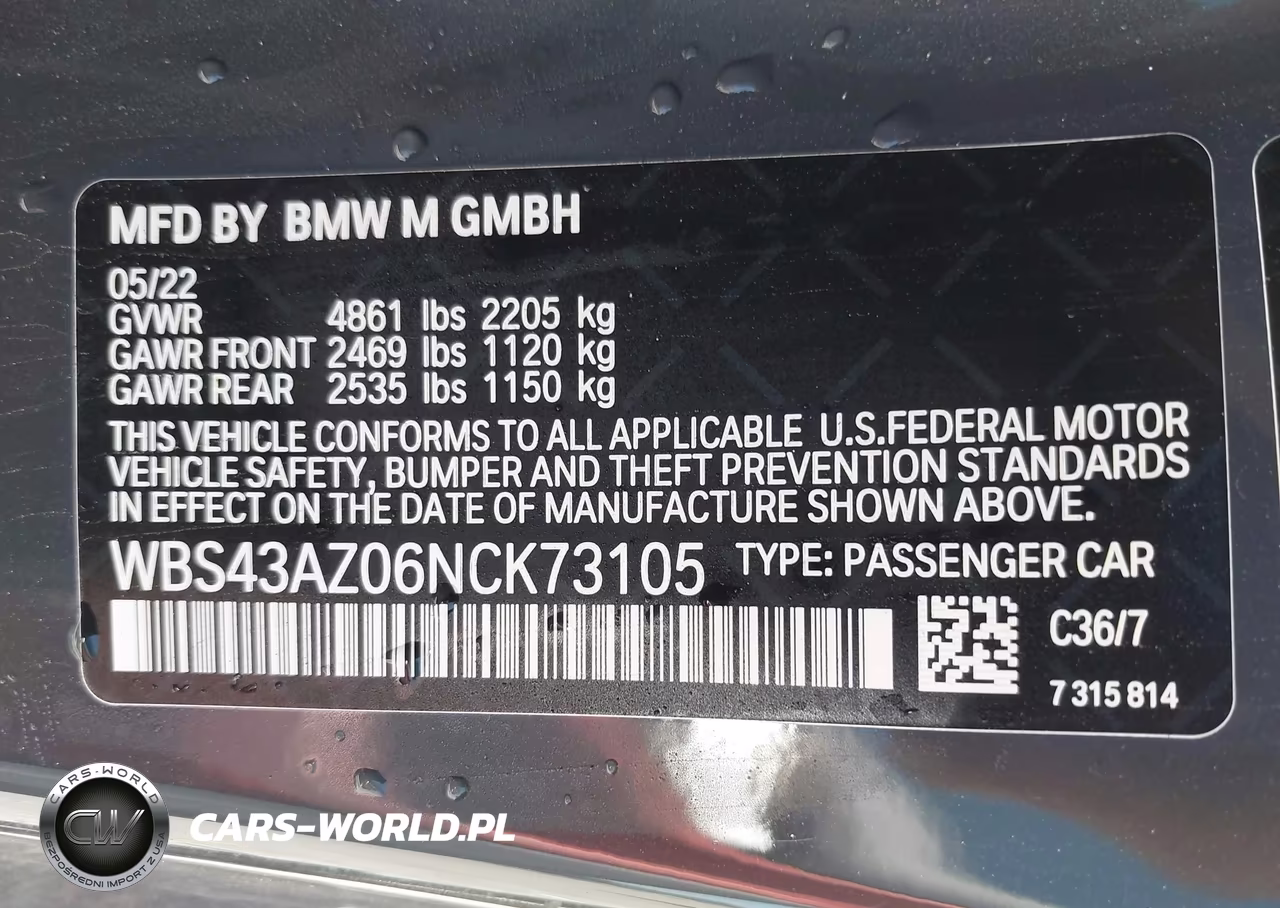 2022 BMW M4 Competition xDrive VIN:WBS43AZ06NCK73105 - 9