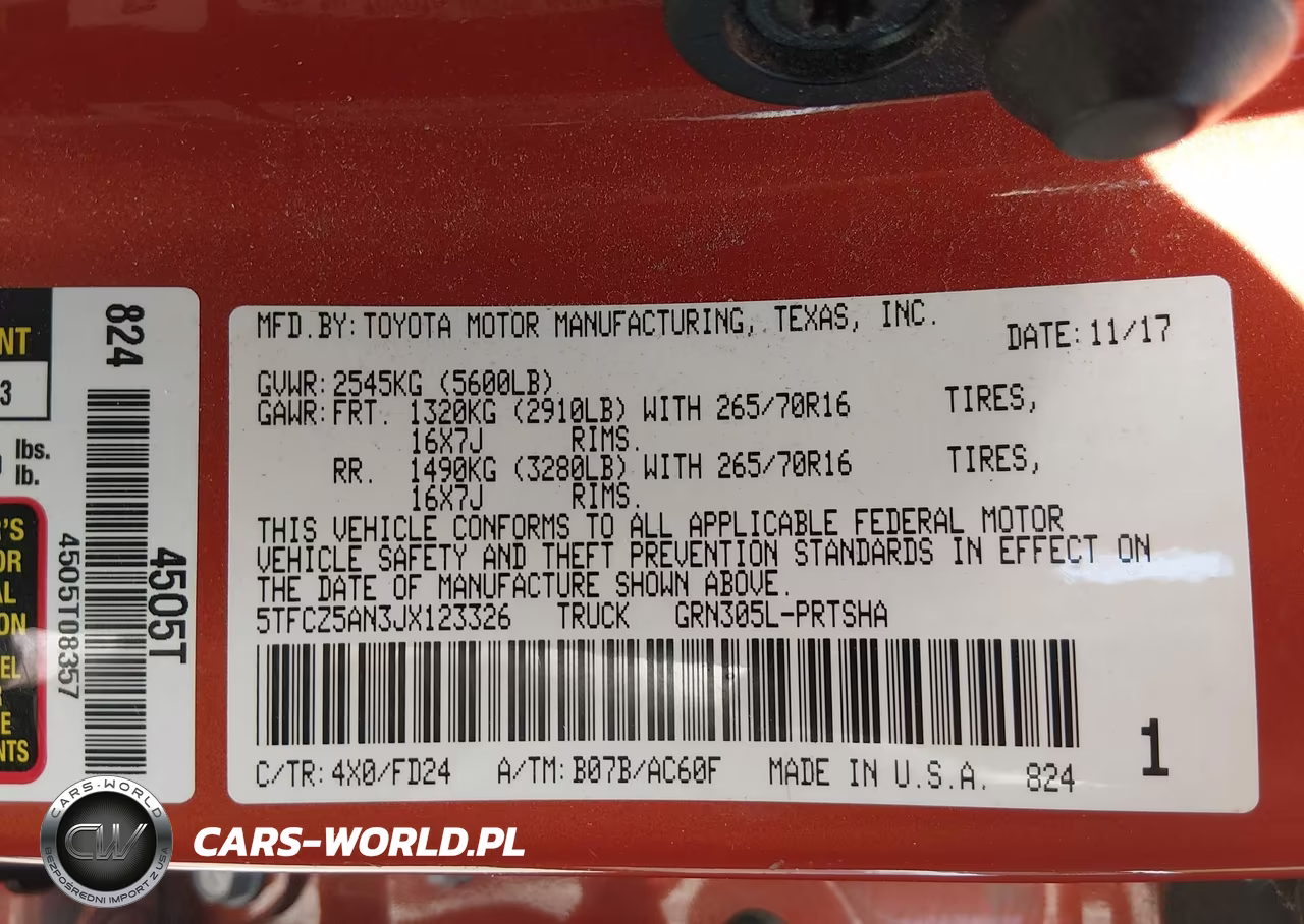 2018 Toyota Tacoma Trd Off Road VIN:5TFCZ5AN3JX123326 - 9