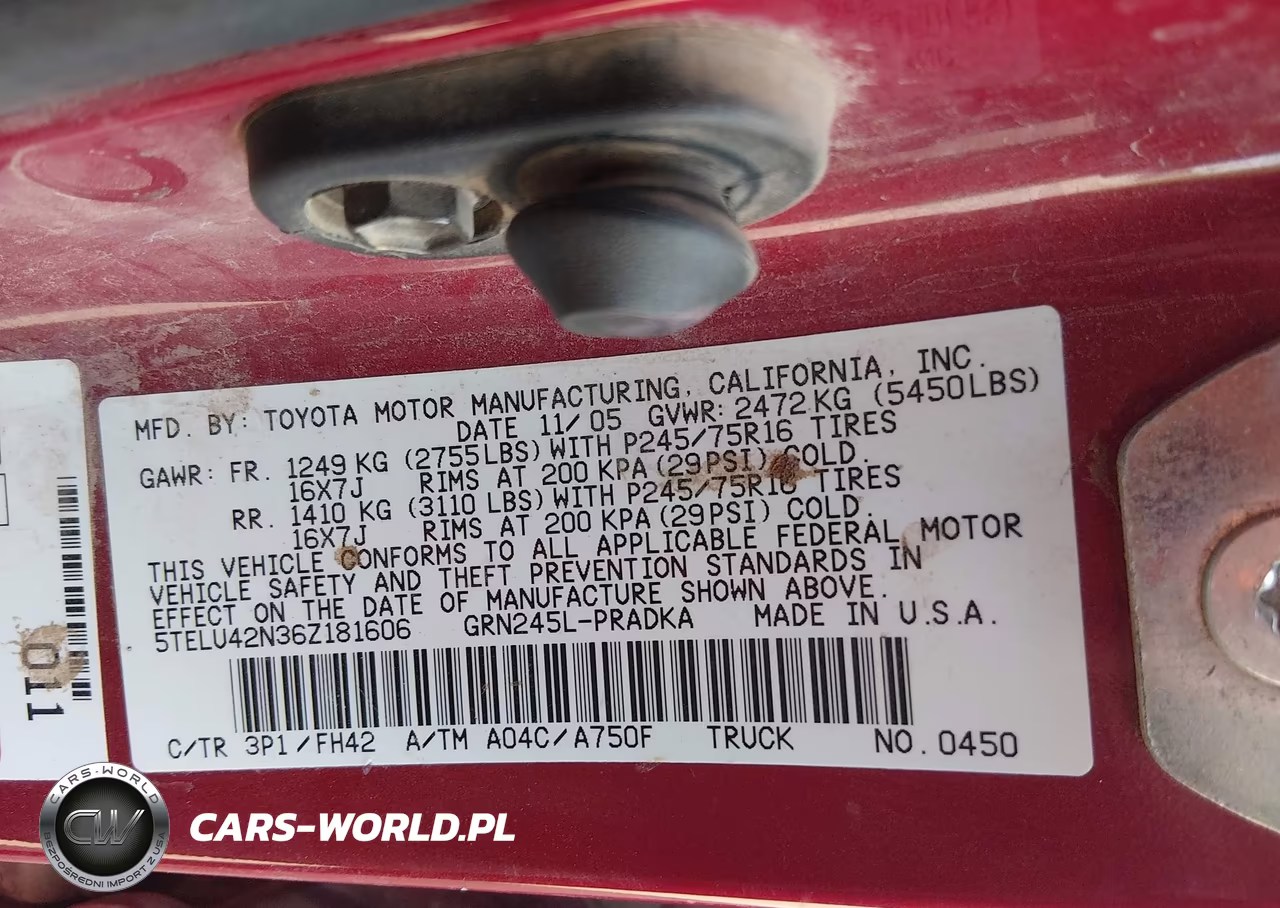 2006 Toyota Tacoma Base V6 VIN:5TELU42N36Z181606 - 9
