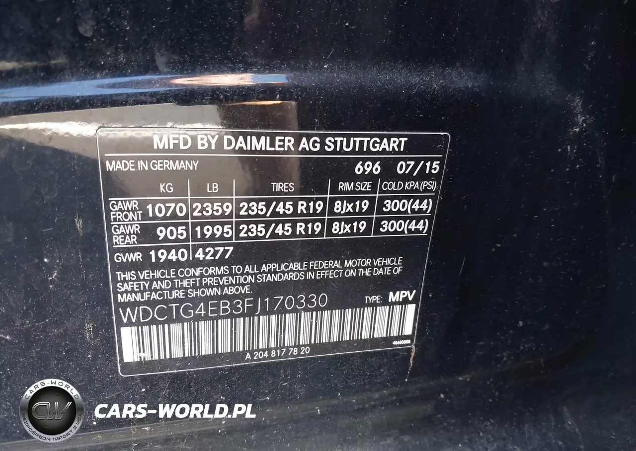 2015 Mercedes-Benz Gla 250 VIN:WDCTG4EB3FJ170330 - 9