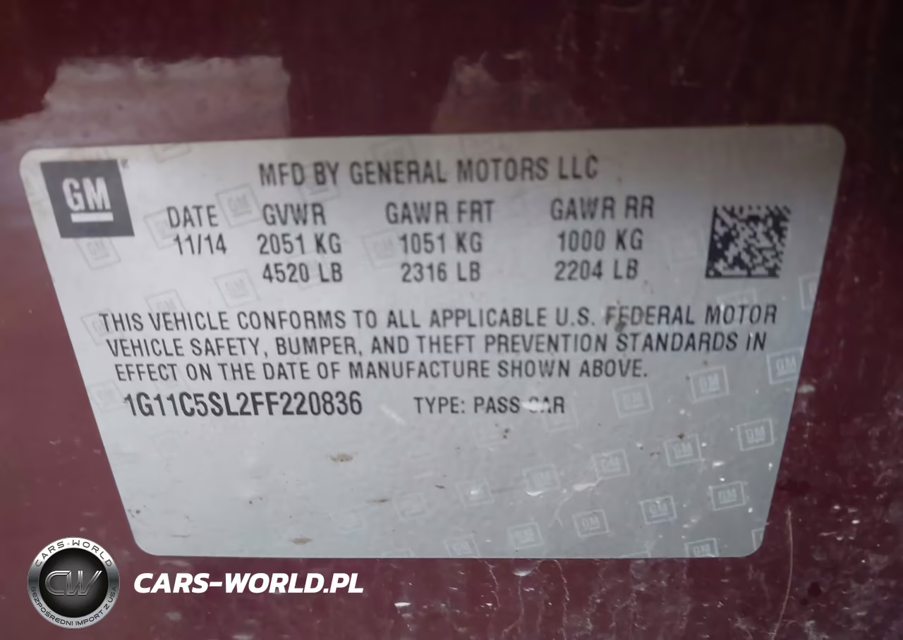2015 Chevrolet Malibu 1Lt VIN:1G11C5SL2FF220836 - 9