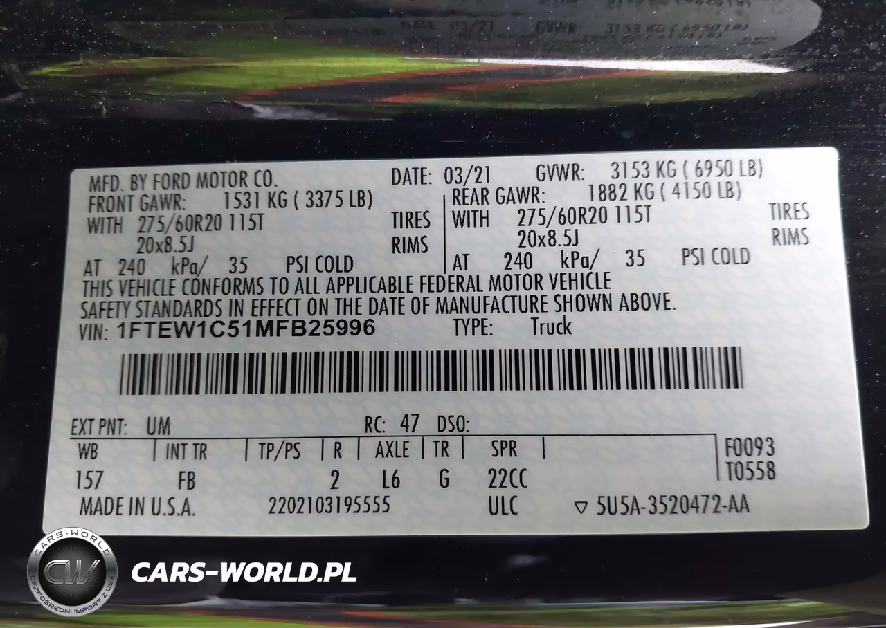 2021 Ford F-150 Xlt VIN:1FTEW1C51MFB25996 - 9