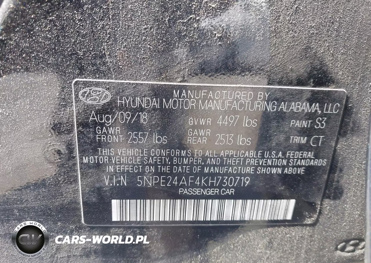 2019 Hyundai Sonata Se VIN:5NPE24AF4KH730719 - 9