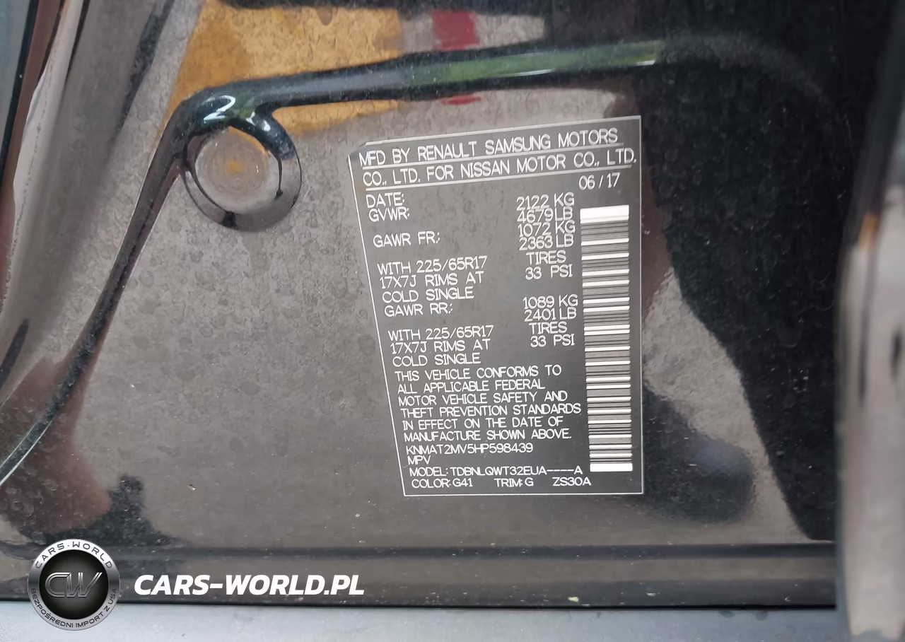2017 Nissan Rogue Sv VIN:KNMAT2MV5HP598439 - 9