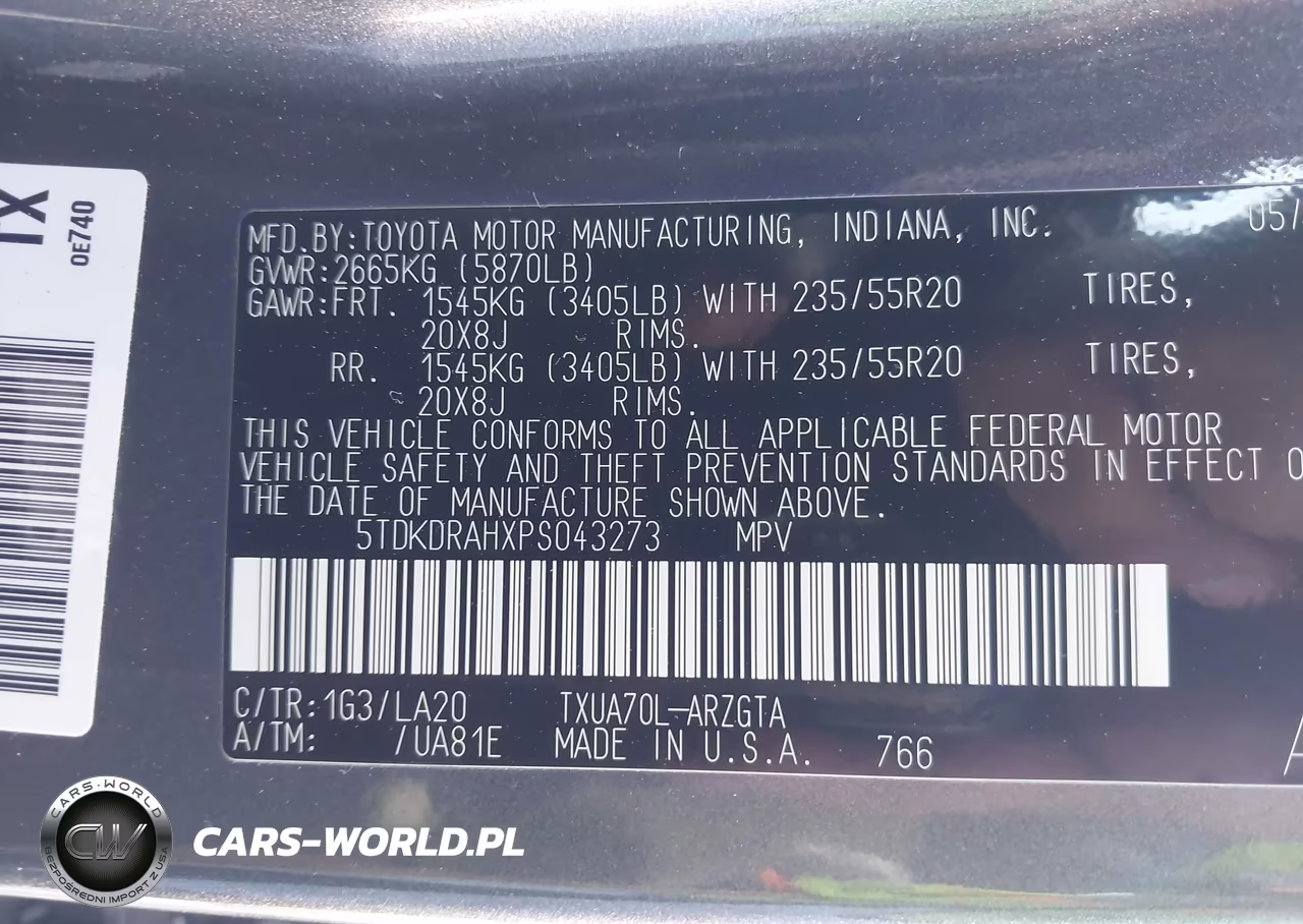 2023 Toyota Highlander Platinum VIN:5TDKDRAHXPS043273 - 9