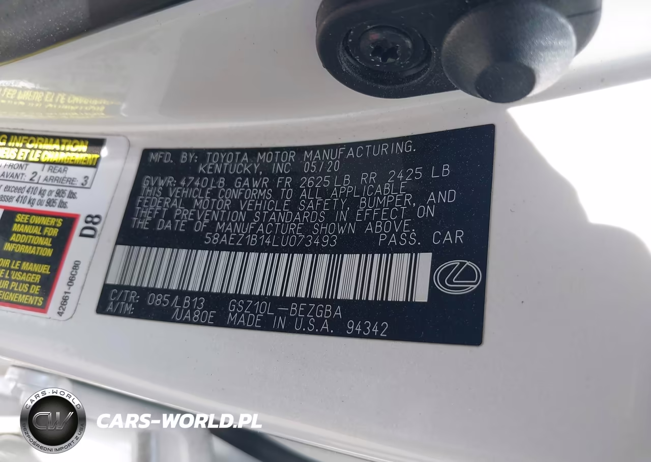 2020 Lexus Es 350 Luxury VIN:58AEZ1B14LU073493 - 9