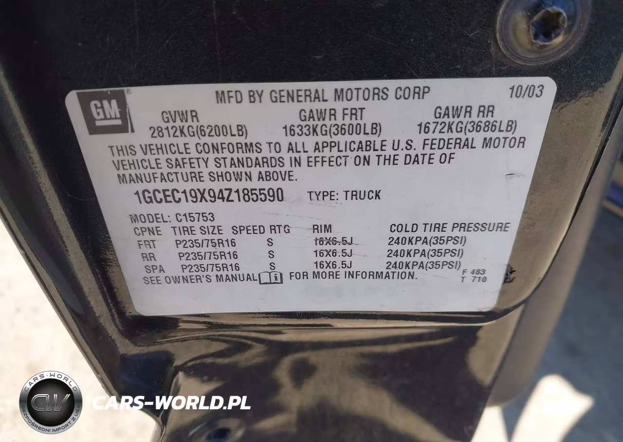 2004 Chevrolet Silverado 1500 Work Truck VIN:1GCEC19X94Z185590 - 9