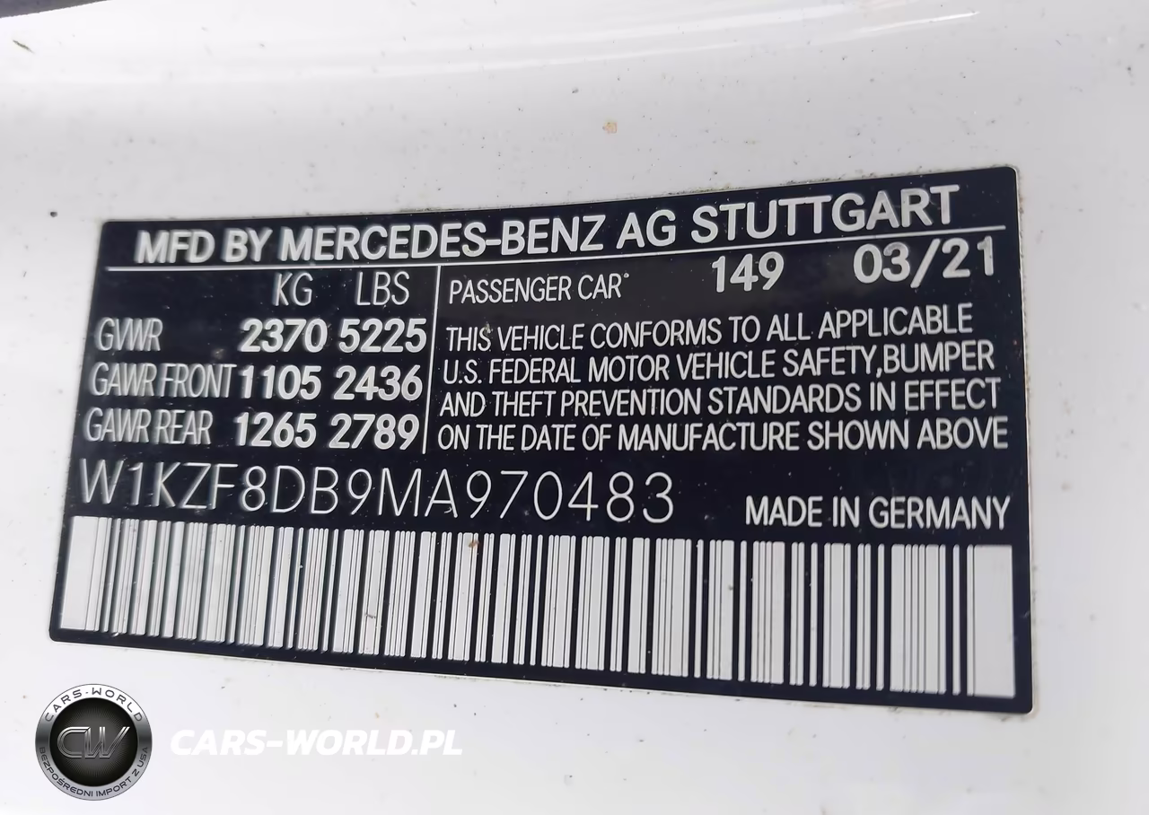 2021 Mercedes-Benz E 350 VIN:W1KZF8DB9MA970483 - 9