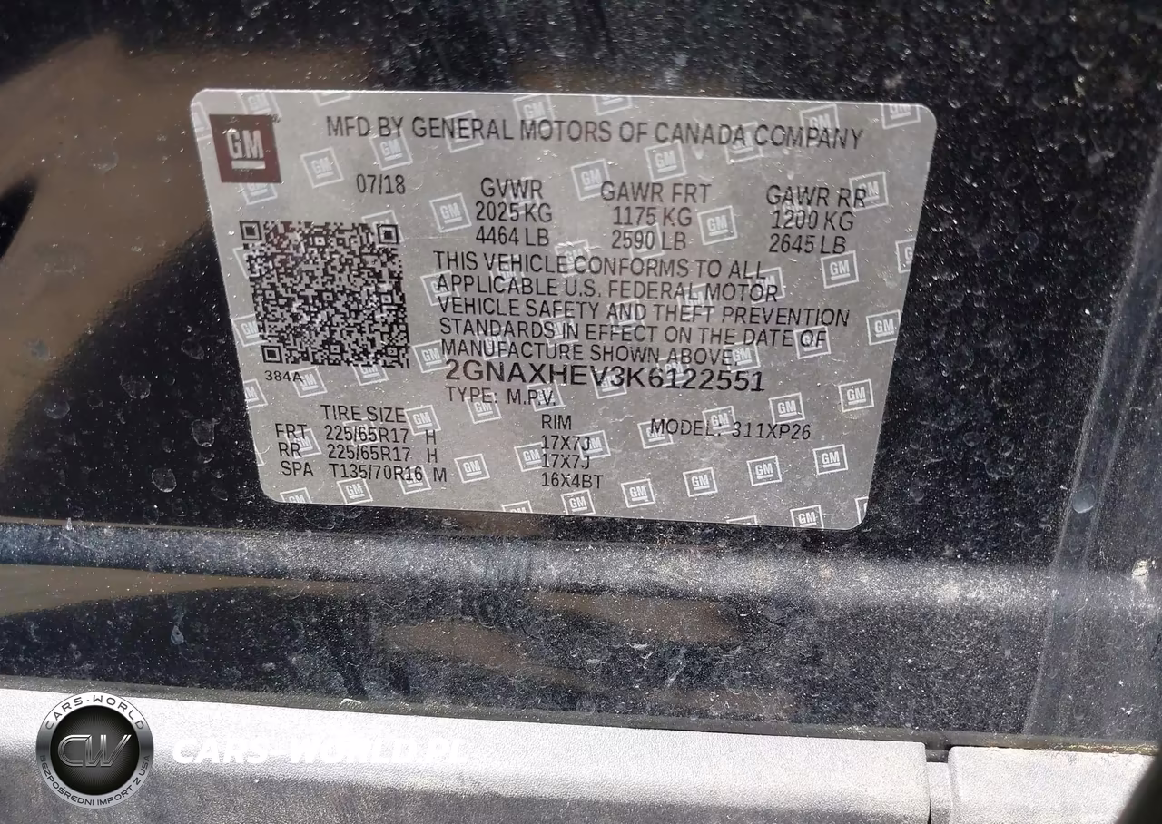 2019 Chevrolet Equinox Ls VIN:2GNAXHEV3K6122551 - 9