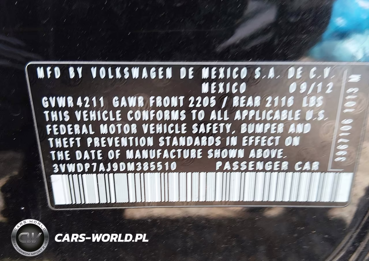 2013 Volkswagen Jetta 2.5L Se VIN:3VWDP7AJ9DM385510 - 9