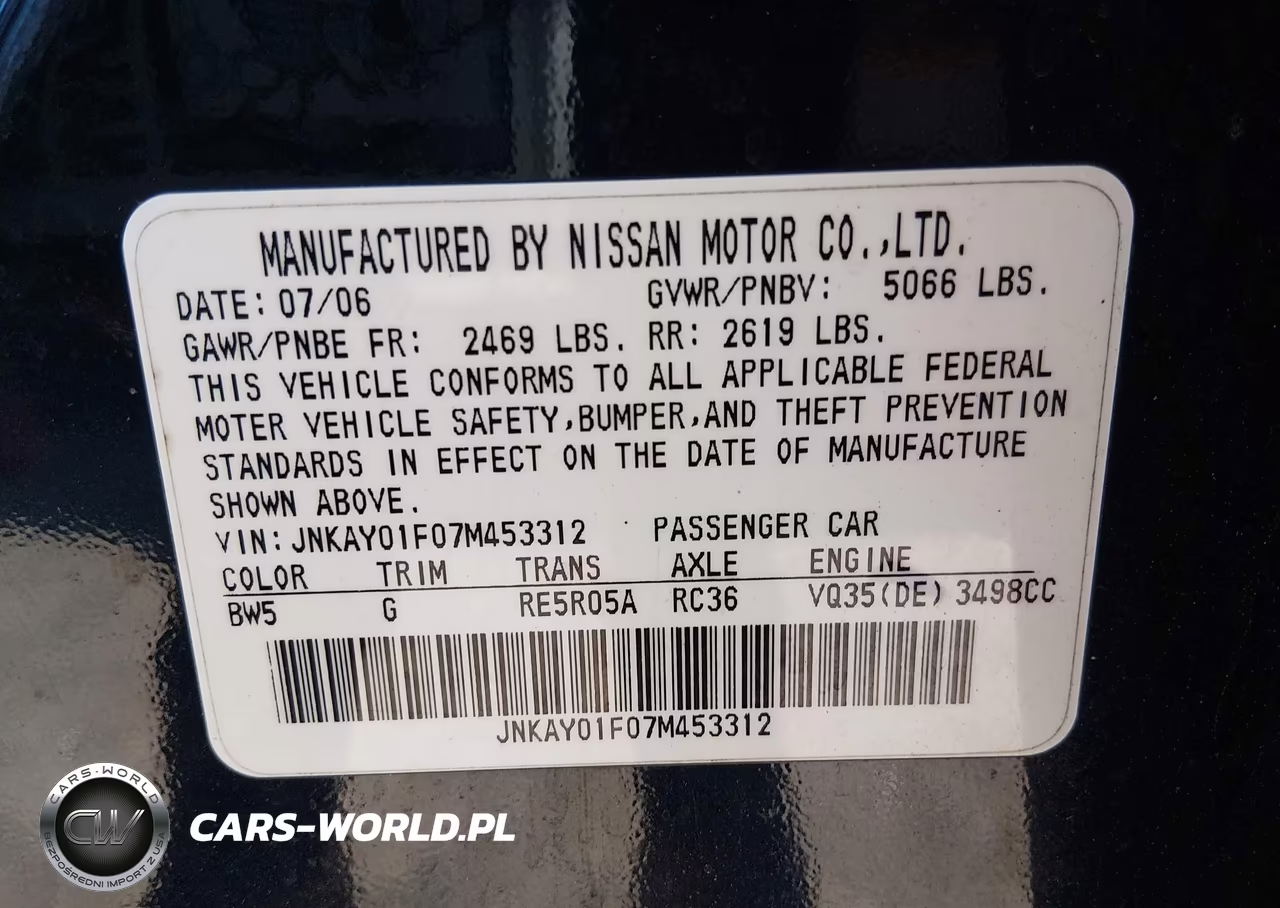 2007 Infiniti M35X VIN:JNKAY01F07M453312 - 9
