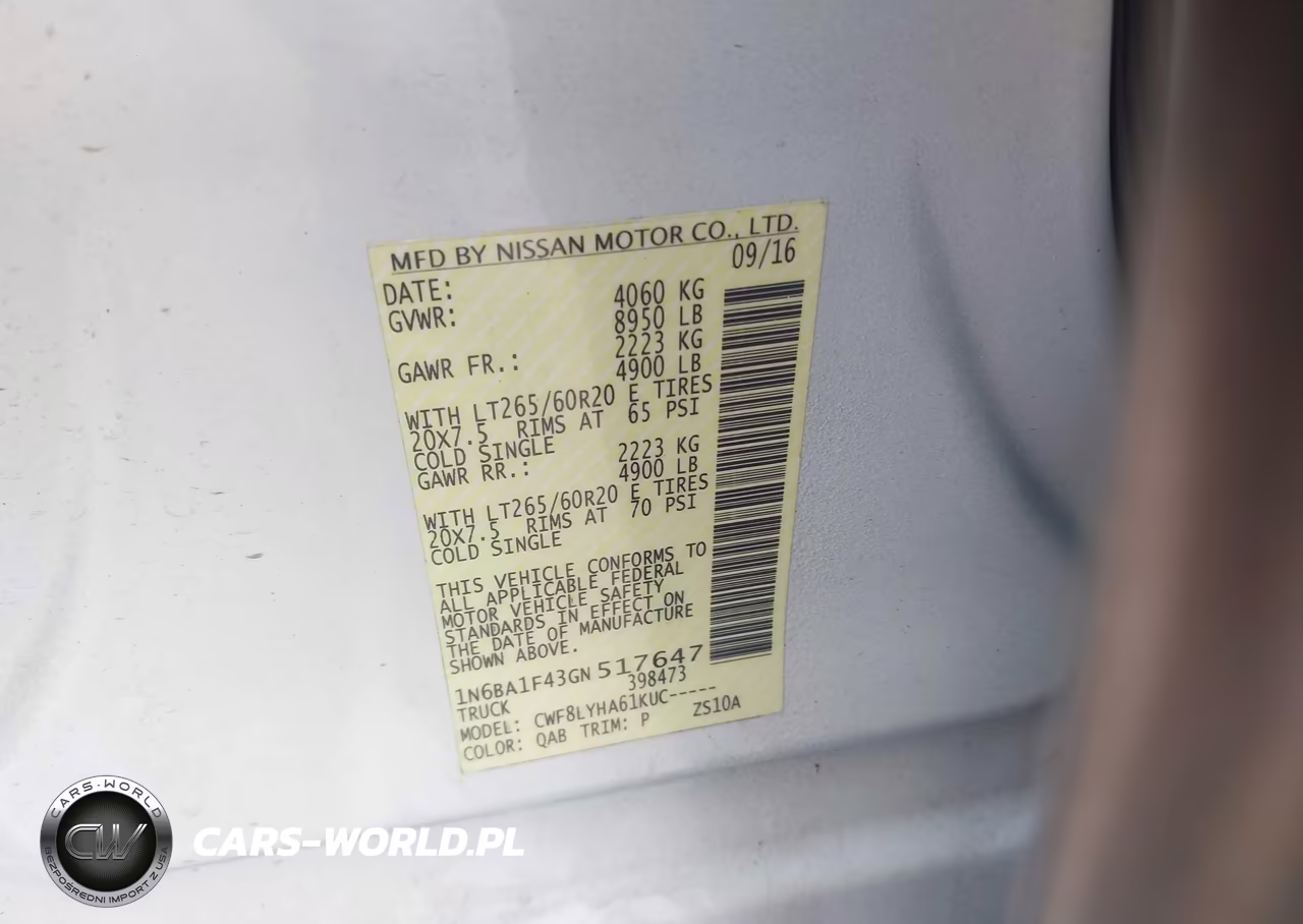 2016 Nissan Titan Xd Platinum Reserve Diesel VIN:1N6BA1F43GN517647 - 9