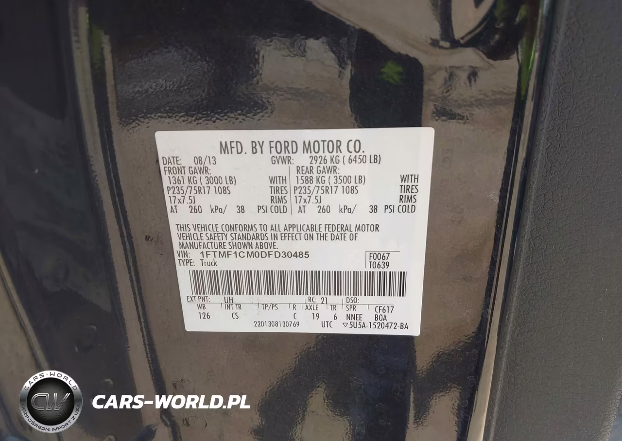 2013 Ford F-150 Xl VIN:1FTMF1CM0DFD30485 - 9