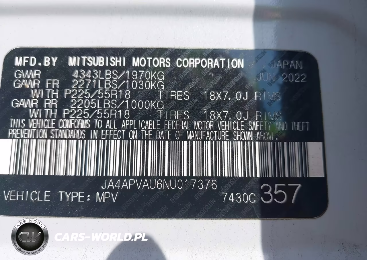 2022 Mitsubishi Outlander Sport 2.0 Se 2Wd VIN:JA4APVAU6NU017376 - 9
