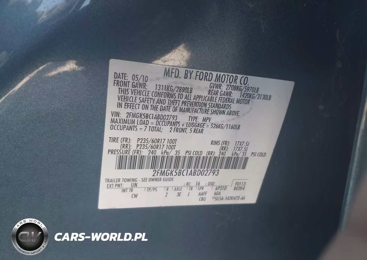 2010 Ford Flex Se VIN:2FMGK5BC1ABD02793 - 9