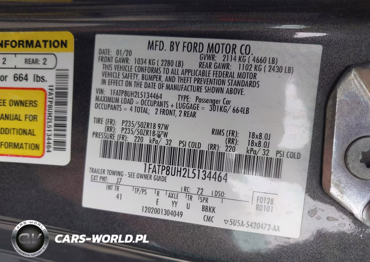 2020 Ford Mustang Ecoboost Premium VIN:1FATP8UH2L5134464 - 9