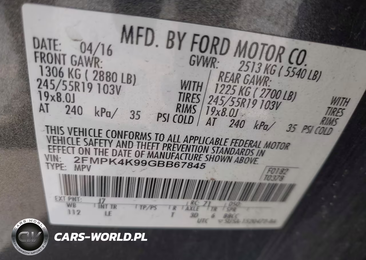 2016 Ford Edge Titanium VIN:2FMPK4K99GBB67845 - 9