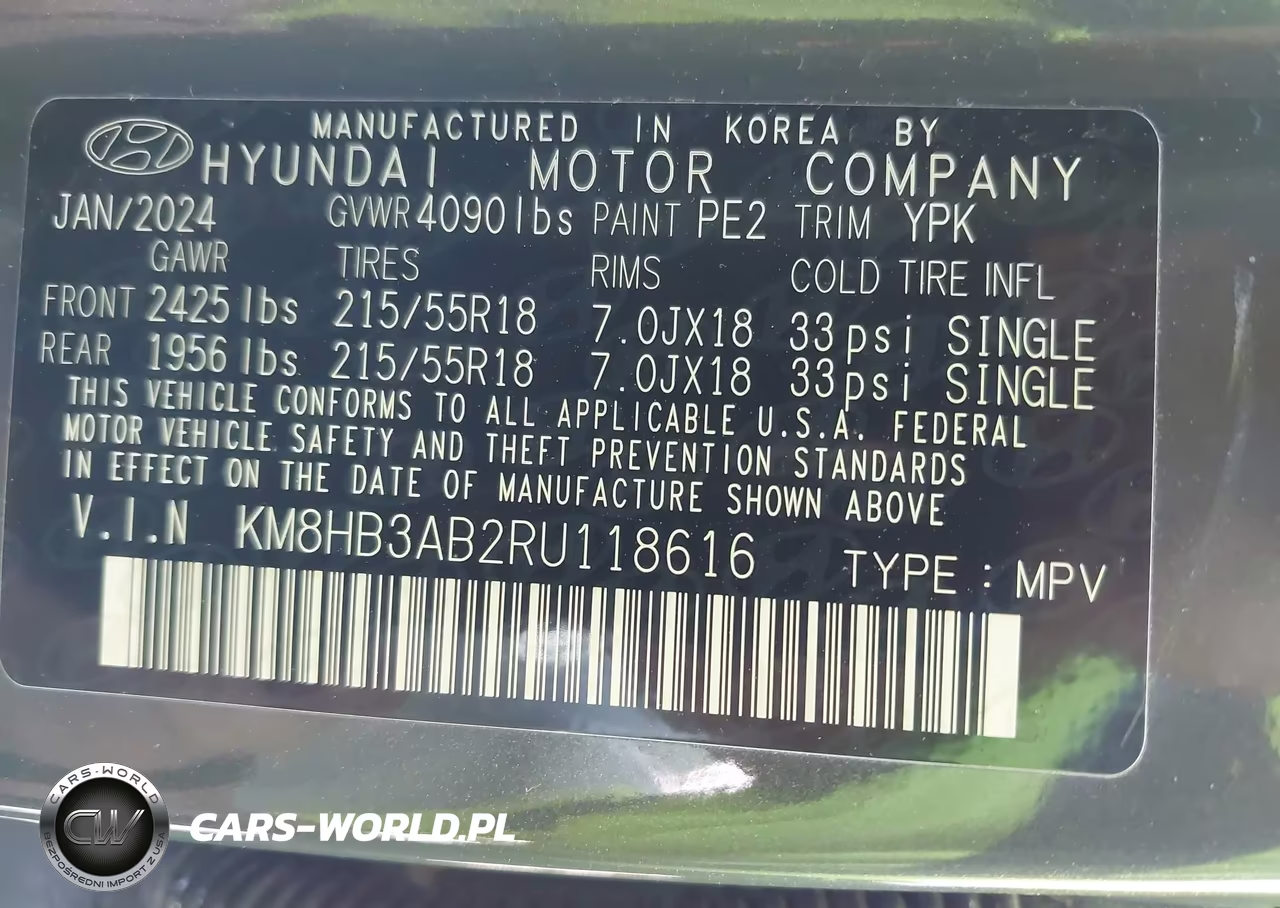 2024 Hyundai Kona Sel VIN:KM8HB3AB2RU118616 - 9