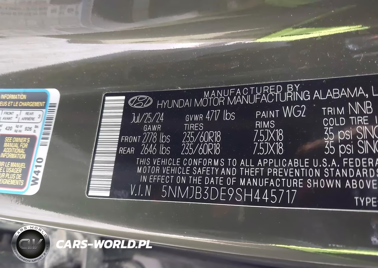 2025 Hyundai Tucson Sel VIN:5NMJB3DE9SH445717 - 9