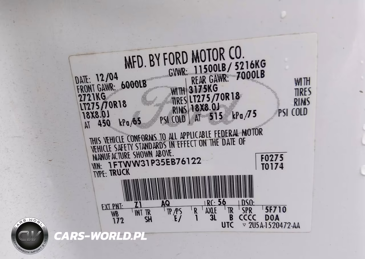 2005 Ford F-350 Lariat-Xl-Xlt VIN:1FTWW31P35EB76122 - 8