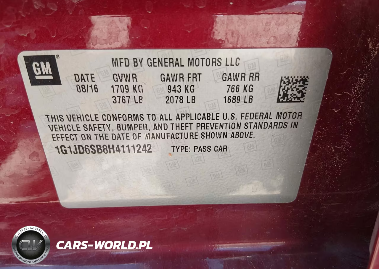 2017 Chevrolet Sonic Lt Auto VIN:1G1JD6SB8H4111242 - 9