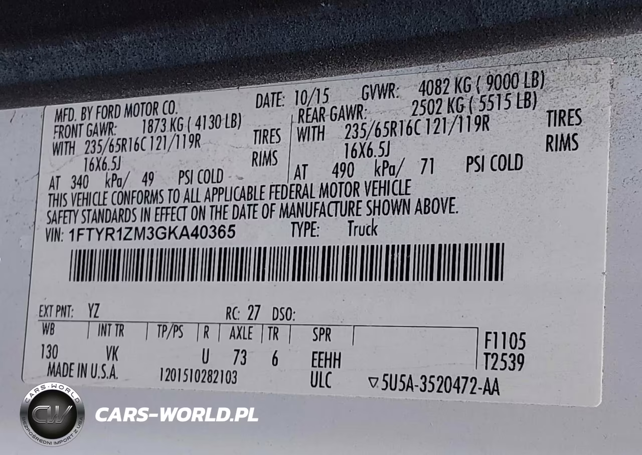 2016 Ford Transit-250 VIN:1FTYR1ZM3GKA40365 - 9