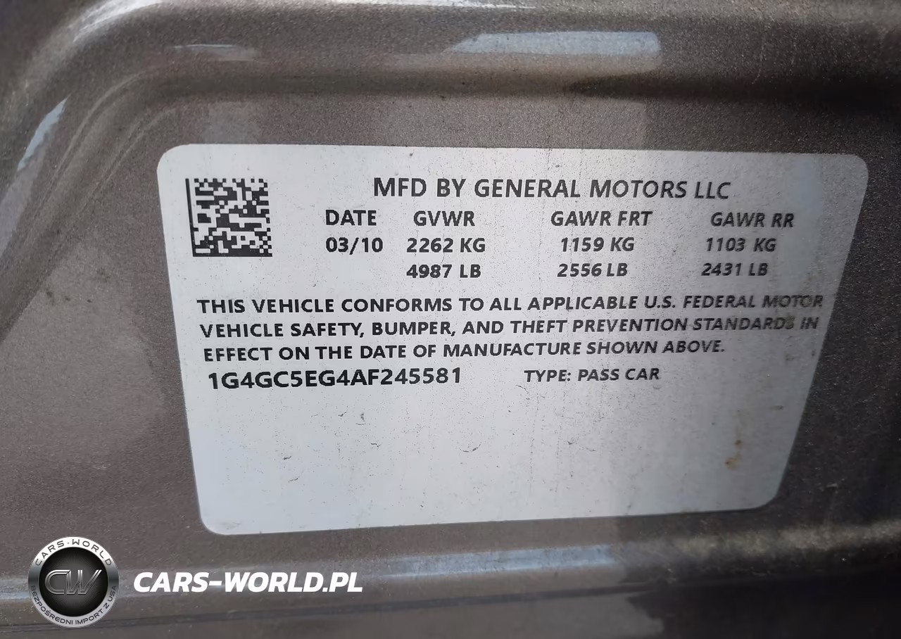 2010 Buick Lacrosse Cxl VIN:1G4GC5EG4AF245581 - 9