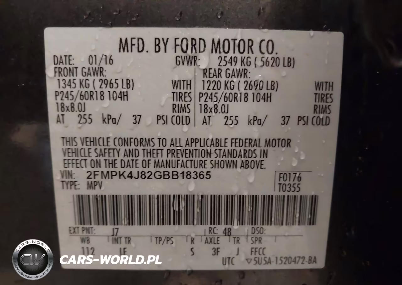 2016 Ford Edge Sel VIN:2FMPK4J82GBB18365 - 9