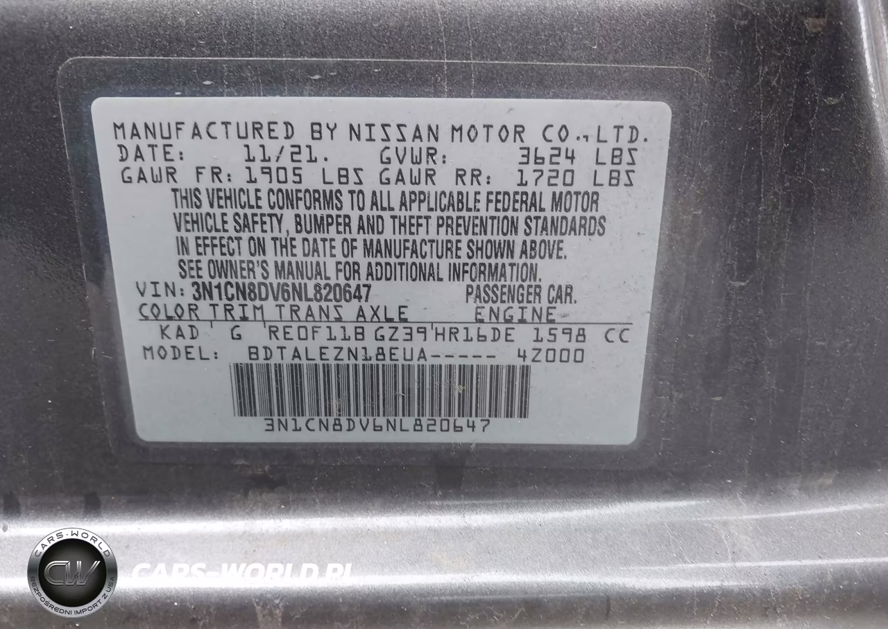 2022 Nissan Versa 1.6 S Xtronic Cvt VIN:3N1CN8DV6NL820647 - 9