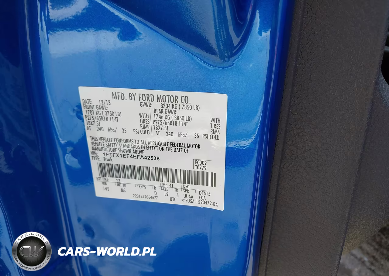 2014 Ford F-150 Xlt VIN:1FTFX1EF4EFA42538 - 9