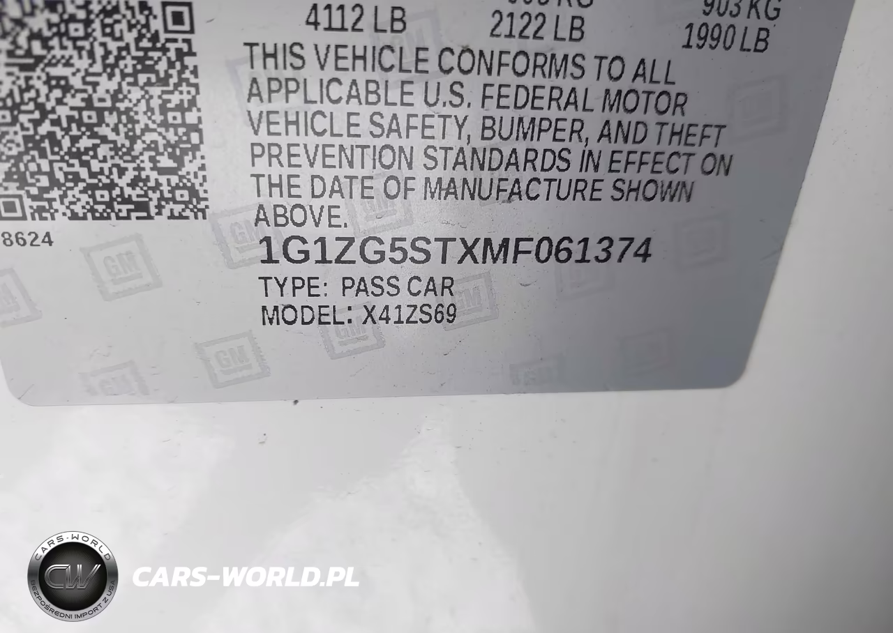 2021 Chevrolet Malibu Fwd Rs VIN:1G1ZG5STXMF061374 - 9