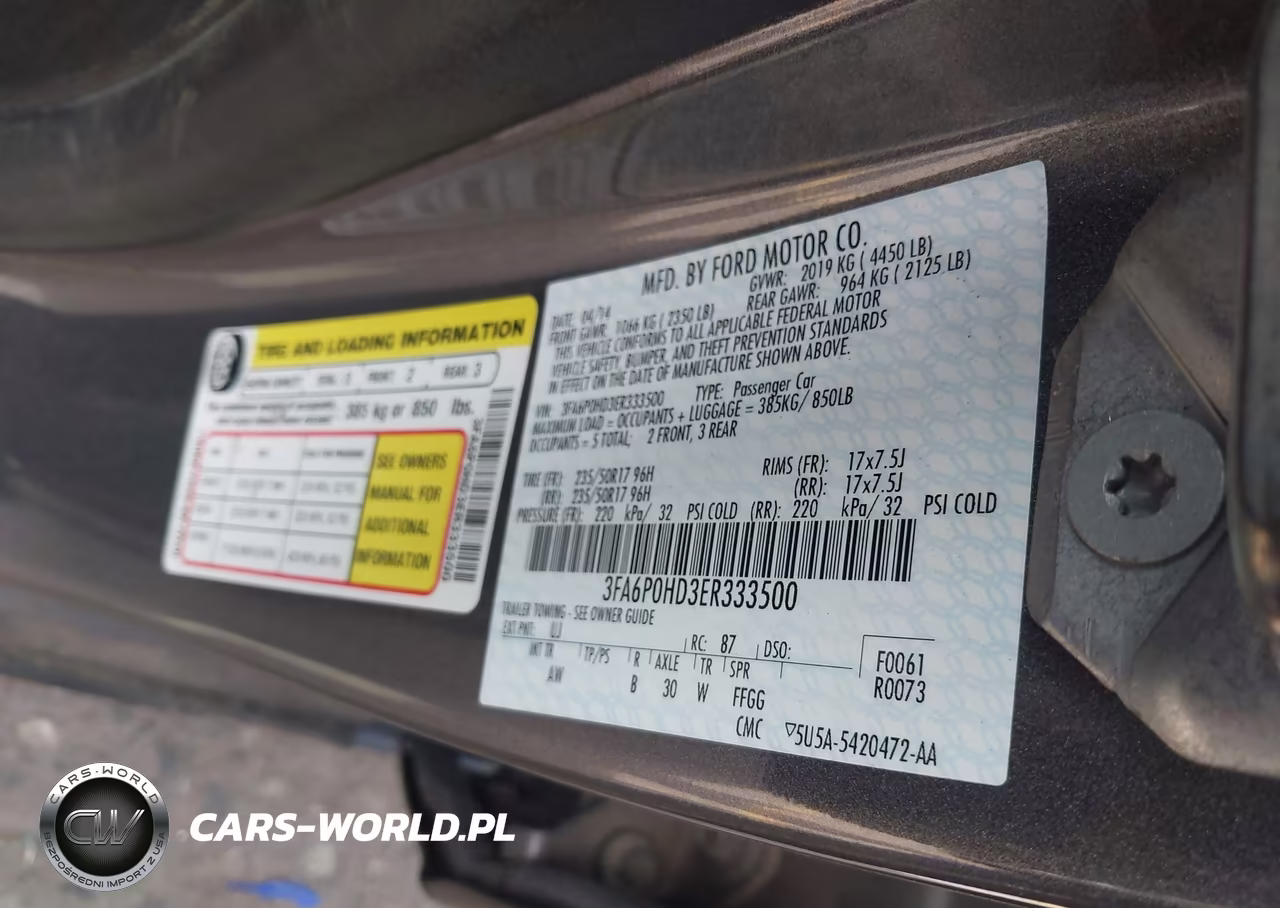 2014 Ford Fusion Se VIN:3FA6P0HD3ER333500 - 9