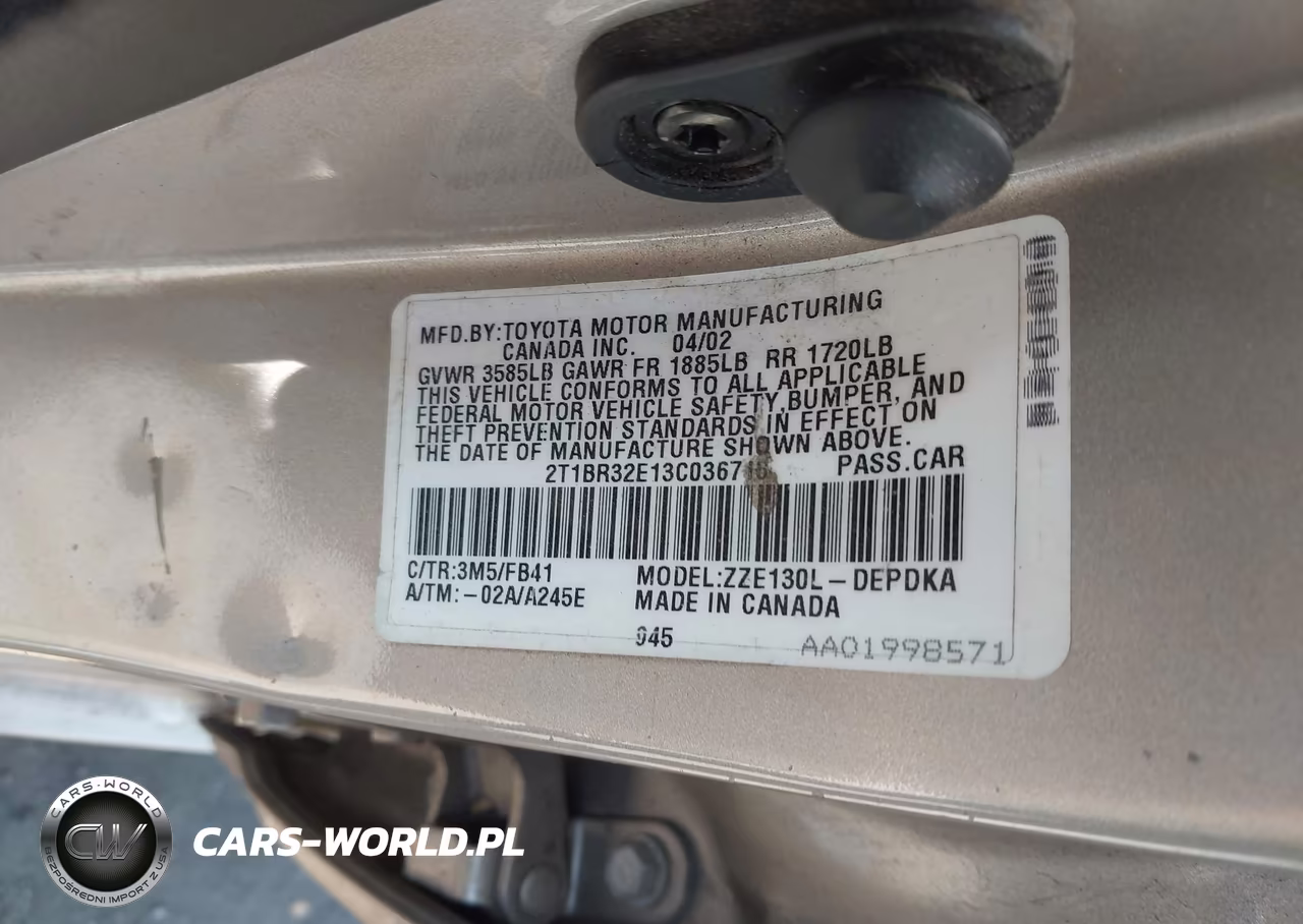 2003 Toyota Corolla Ce-Le-S VIN:2T1BR32E13C036718 - 9