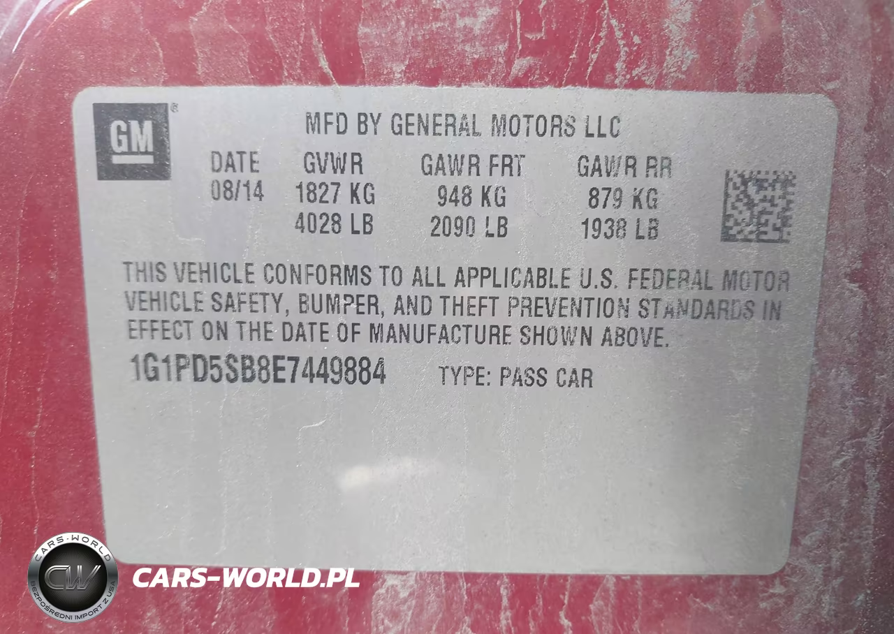 2014 Chevrolet Cruze 1Lt Manual VIN:1G1PD5SB8E7449884 - 9