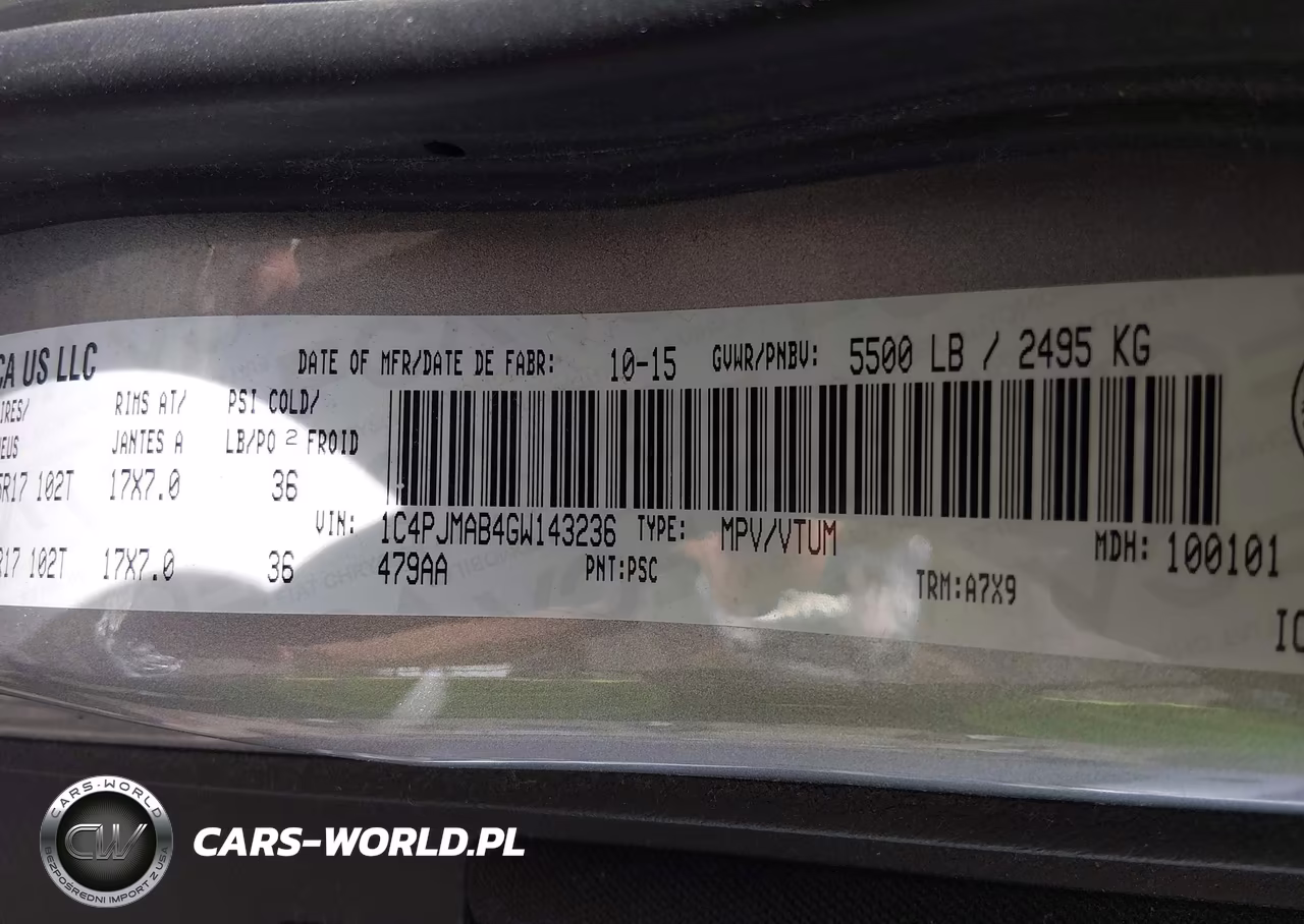 2016 Jeep Cherokee Sport VIN:1C4PJMAB4GW143236 - 9