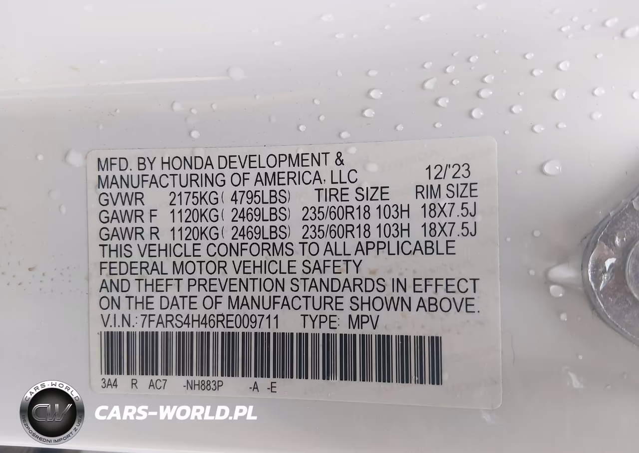 2024 Honda Cr-V Ex Awd VIN:7FARS4H46RE009711 - 9