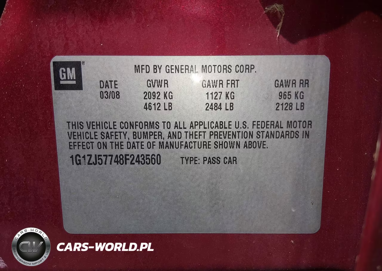 2008 Chevrolet Malibu Lt VIN:1G1ZJ57748F243560 - 9
