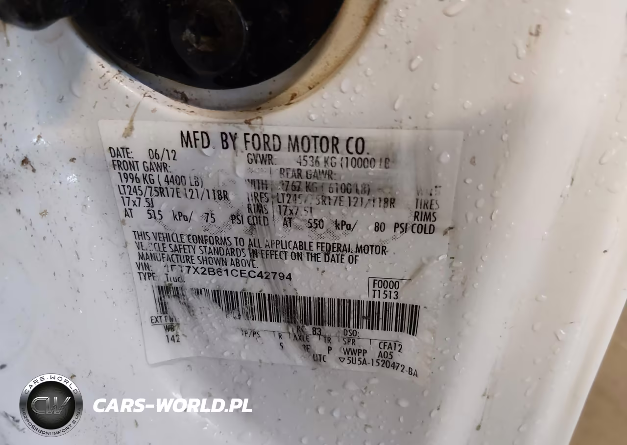 2012 Ford F-250 Xl VIN:1FT7X2B61CEC42794 - 8