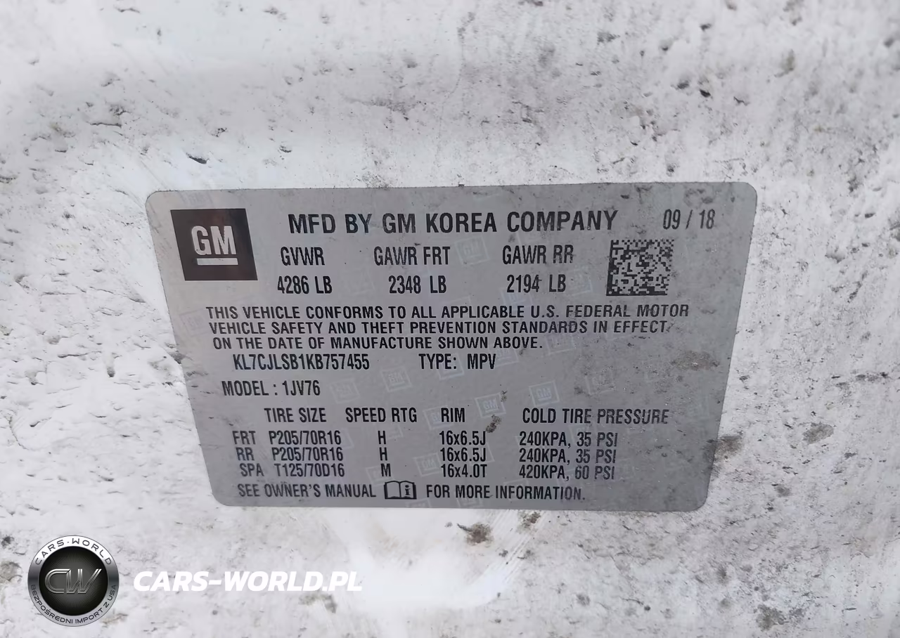 2019 Chevrolet Trax Lt VIN:KL7CJLSB1KB757455 - 9
