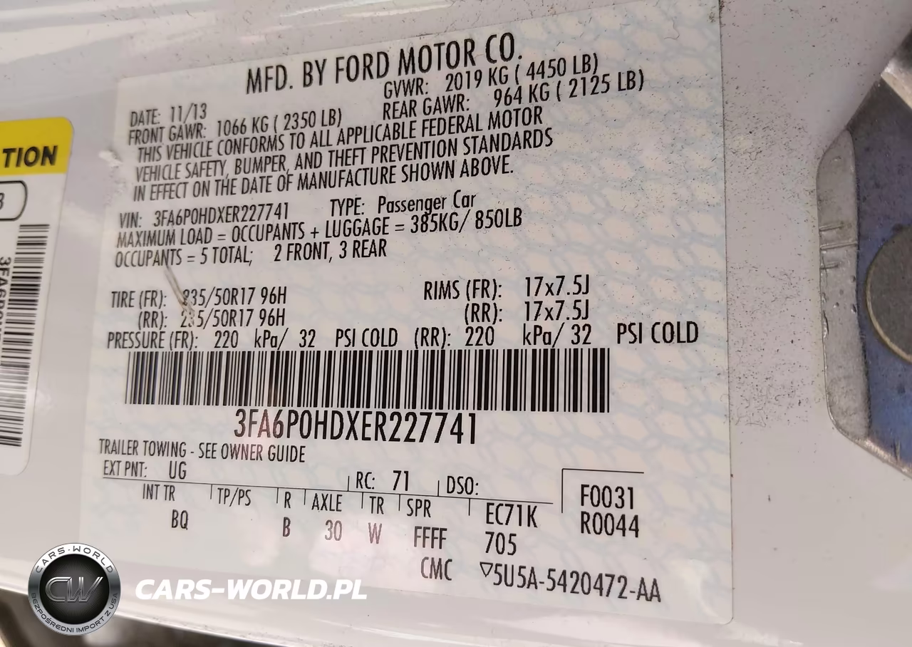 2014 Ford Fusion Se VIN:3FA6P0HDXER227741 - 9