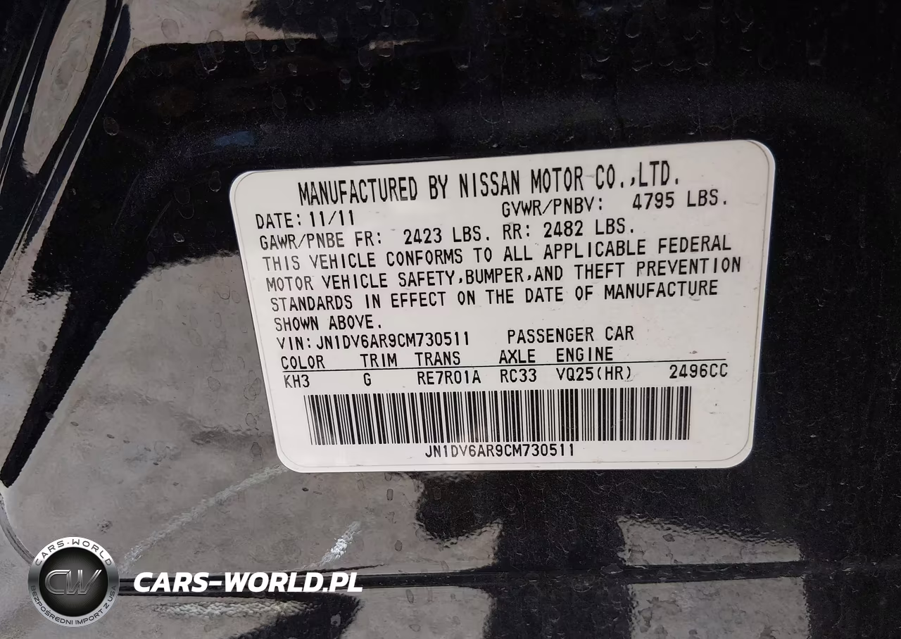 2012 Infiniti G25X VIN:JN1DV6AR9CM730511 - 9