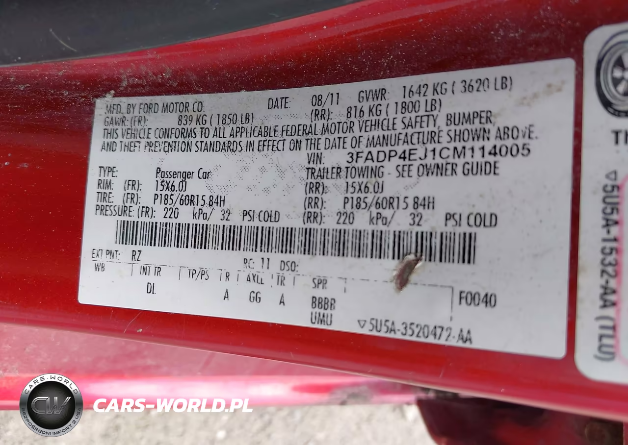 2012 Ford Fiesta Se VIN:3FADP4EJ1CM114005 - 9