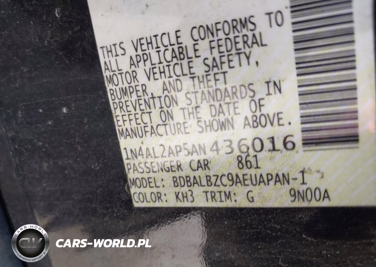 2010 Nissan Altima 2.5 S VIN:1N4AL2AP5AN436016 - 9