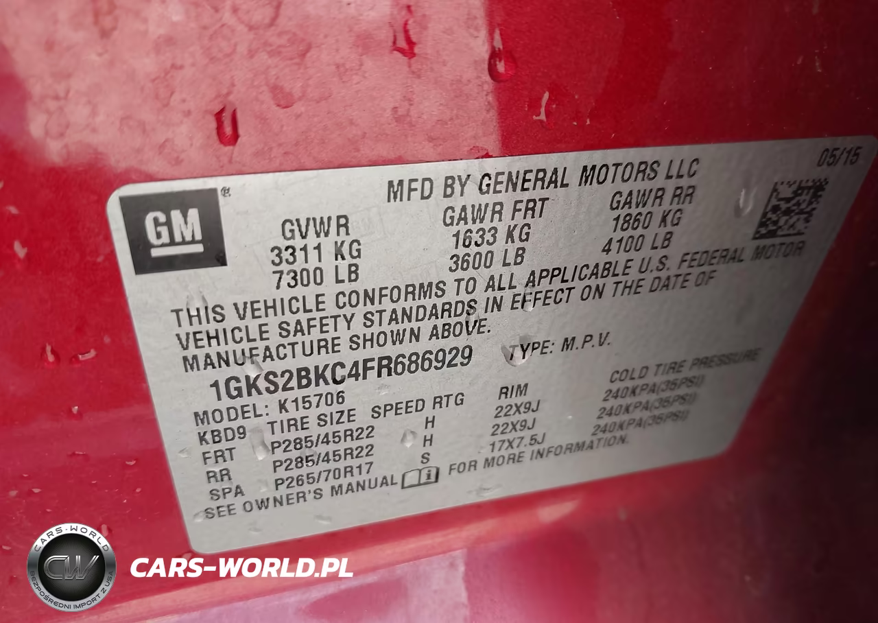 2015 GMC Yukon Slt VIN:1GKS2BKC4FR686929 - 9