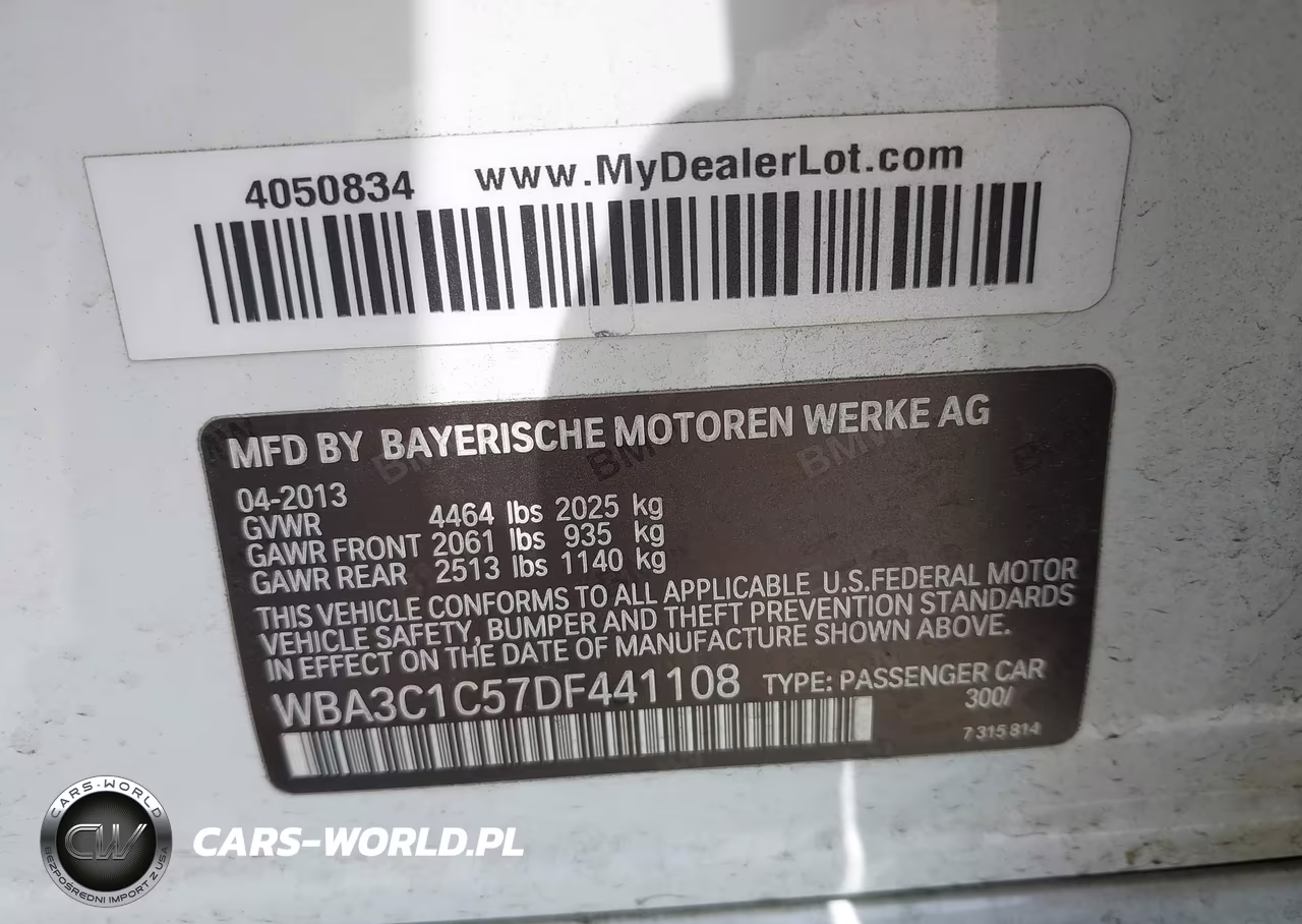 2013 BMW 328I VIN:WBA3C1C57DF441108 - 9