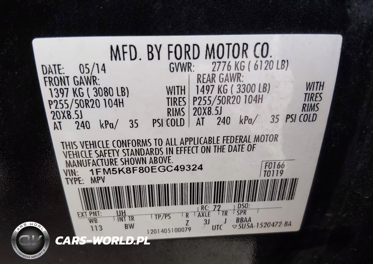 2014 Ford Explorer Limited VIN:1FM5K8F80EGC49324 - 9