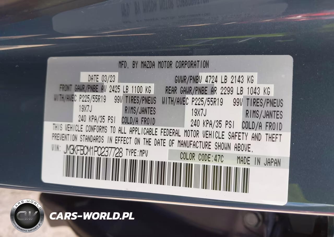 2023 Mazda Cx-5 2.5 S Carbon Edition VIN:JM3KFBCM1P0237728 - 9