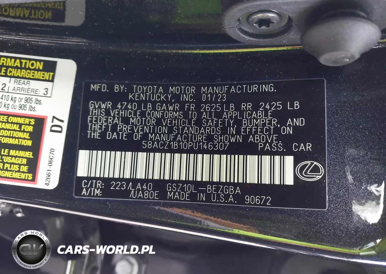 2023 Lexus Es 350 VIN:58ACZ1B10PU146307 - 9