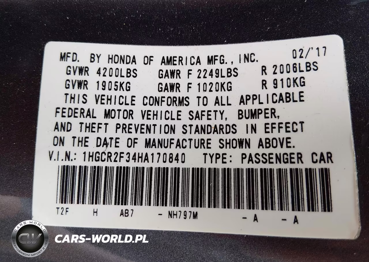 2017 Honda Accord Lx VIN:1HGCR2F34HA170840 - 9
