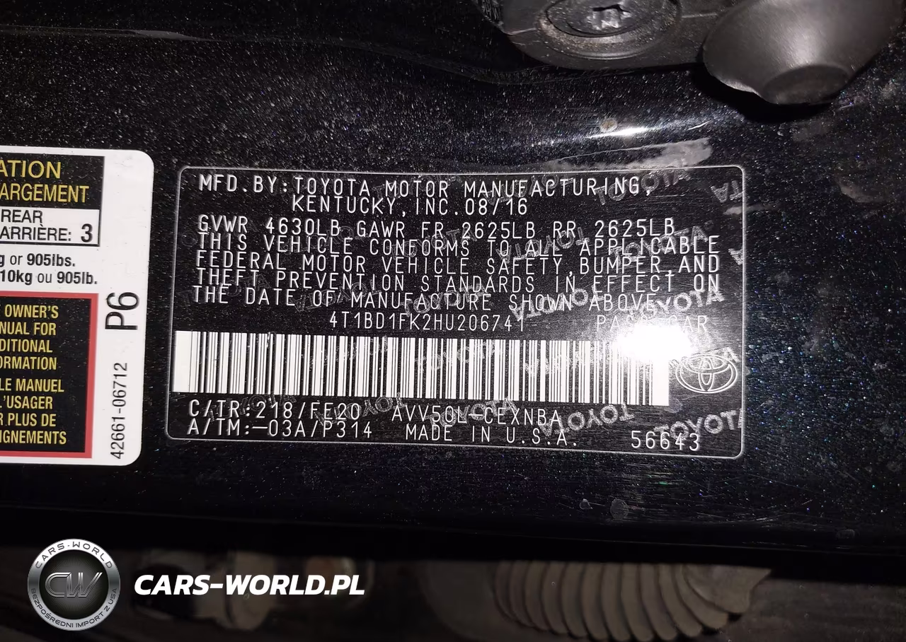 2017 Toyota Camry Hybrid Le VIN:4T1BD1FK2HU206741 - 9